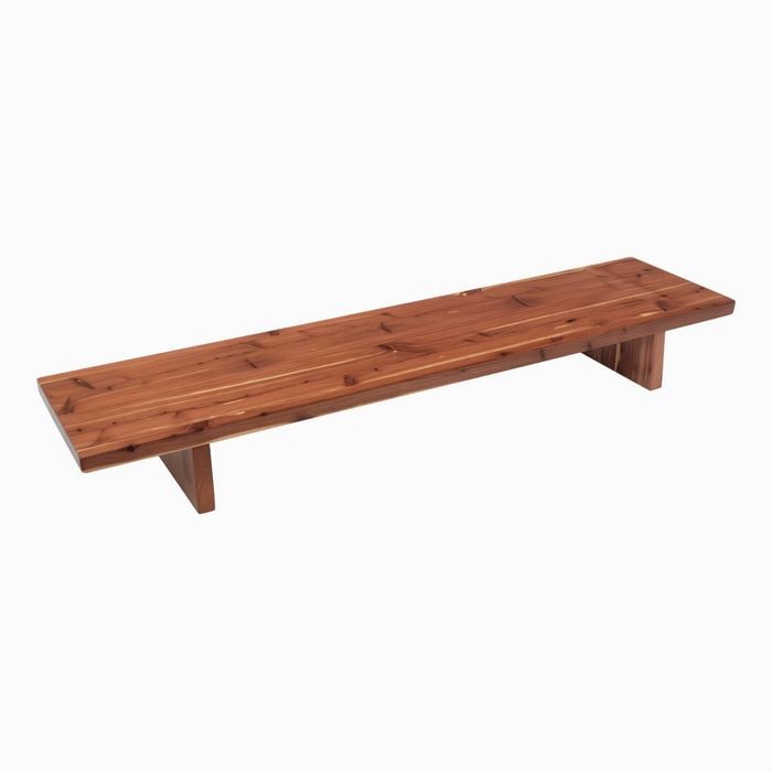 Desky Minimal Monitor Stand - Red Cedar Softwood