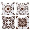 Catzon 4 Pcs Modern Throw Pillow Covers Geometric Flower Pattern for Couch