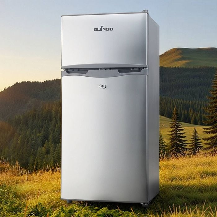 Glacio 100L Portable Fridge Cooler Upright 12V/24V/240V Caravan -Silver