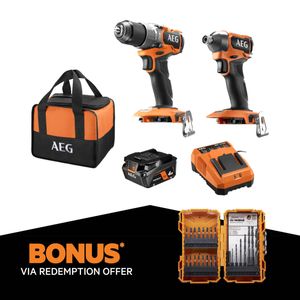 AEG 18V 2-Piece Brushless Sub Compact 4.0Ah Kit