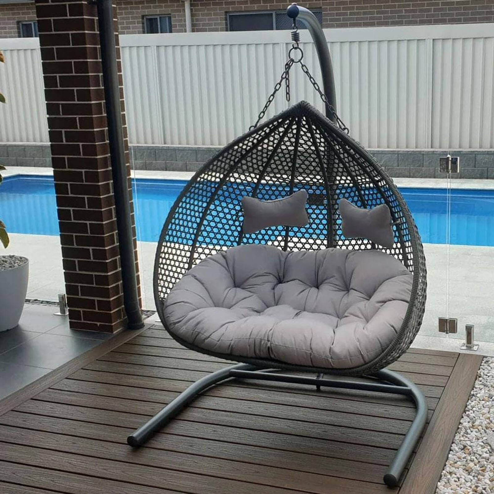 Hanging chair stand bunnings best sale