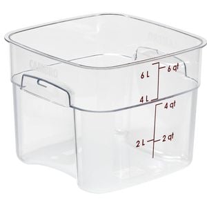 Cambro Square Food Storage Container Fresh Pro Polycarbonate Clear 5.7l Kitchen Organization