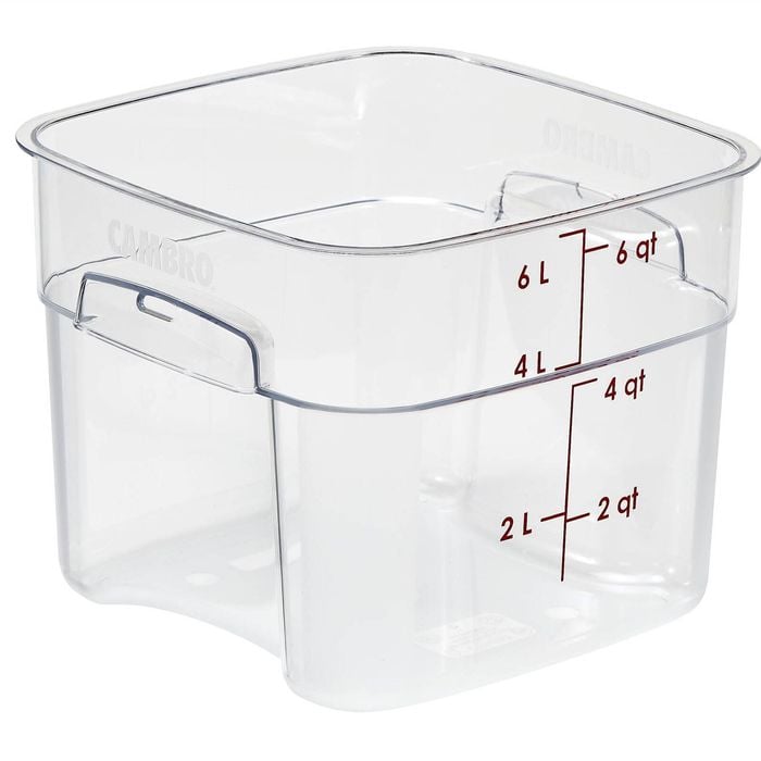 Cambro Square Food Storage Container Fresh Pro Polycarbonate Clear 5.7l Kitchen Organization