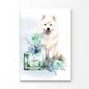 Modern Perfume with Samoyed Dog Print 100% Australian Made 50x75cm (Stretched Canvas)