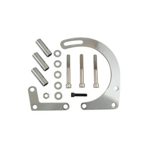 Cal Custom SBC Chrome Low Mount Alternator Bracket Short Water Pump SWP