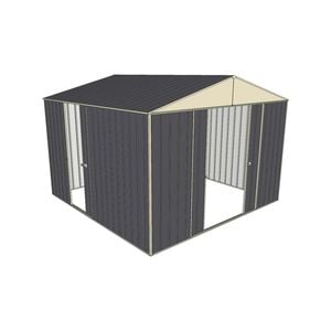 Build-a-Shed 3.0 x 3.0 x 2.3m Triple Sliding Door Shed - Grey