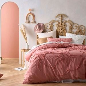 Vintage Design Rosa Dusty Pink Quilt Cover Set