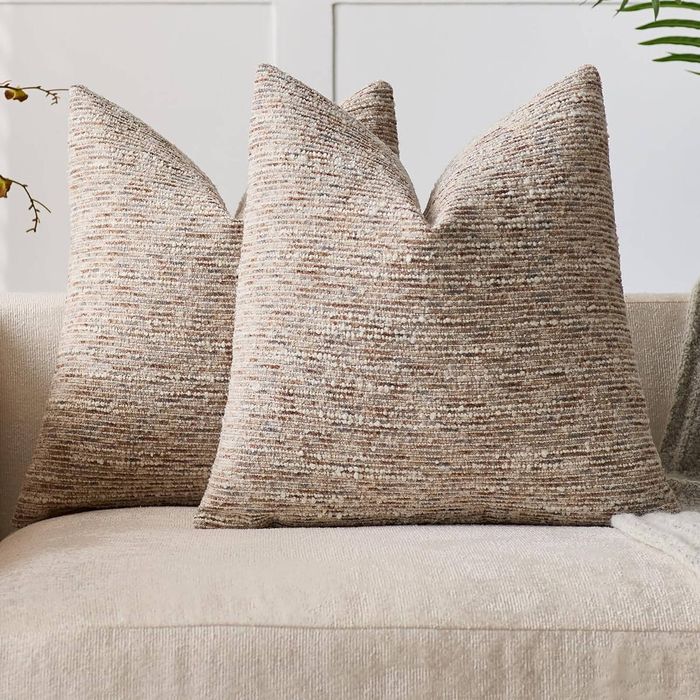 Gioia Casa 2-Pack Speckled Bouclé Cushion Covers 45cm x 45cm - Natural