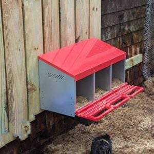 Chicken Rollaway Nesting Box - 3 Hole Automatic Nest Box For Hens & Poultry