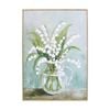 Lvd Natural Wood Framed Canvas Jug Of Flowers Print Wall Hanging Decor 50x70cm