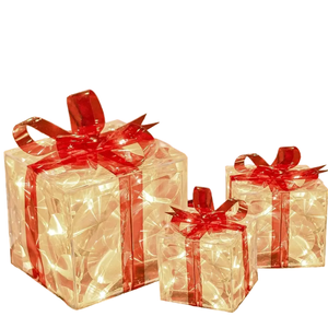 Lifebay Enchanted Glow: Illuminated Christmas Gift Boxes