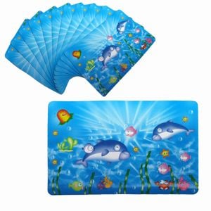Set of 12 PVC Easy Care Placemats - Dolphin Love 43 x 28 cm