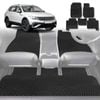 6D Diamond Car Floor Mats for VolksWagen Tiguan 2016-2023 (Life, Elegance, R, R-Line) Full Set-Black-Outback GT