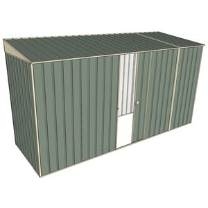 Build-A-Shed 1.2 x 3.7 x 2.0m Skillion Single Sliding Side Door Shed - Green
