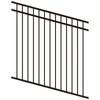 ProtectorAl 350 - 1200 x 1200mm Black Satin Raked Up to 15º DTR All Up Pool Fence Panel