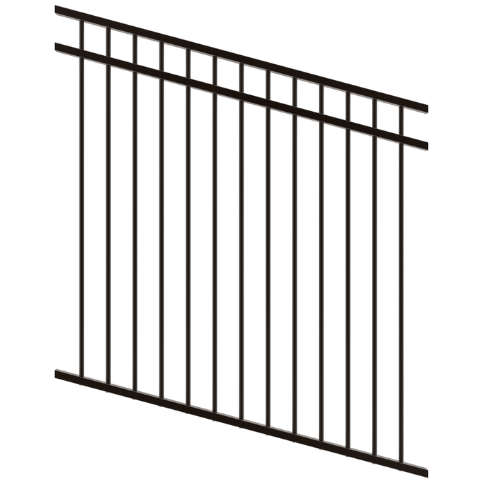 ProtectorAl 350 - 1200 x 1200mm Black Satin Raked Up to 15º DTR All Up Pool Fence Panel