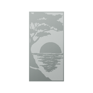Walpix 2400 x 1200 x 3.0mm Perforated Aluminium Decorative Screen Flat Profile Sunset - Woodland Grey