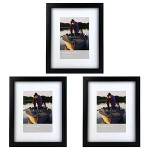 3PK Frankie & Me Wooden Border 5x7'' Picture Frame Home/Office Photo Decor Black