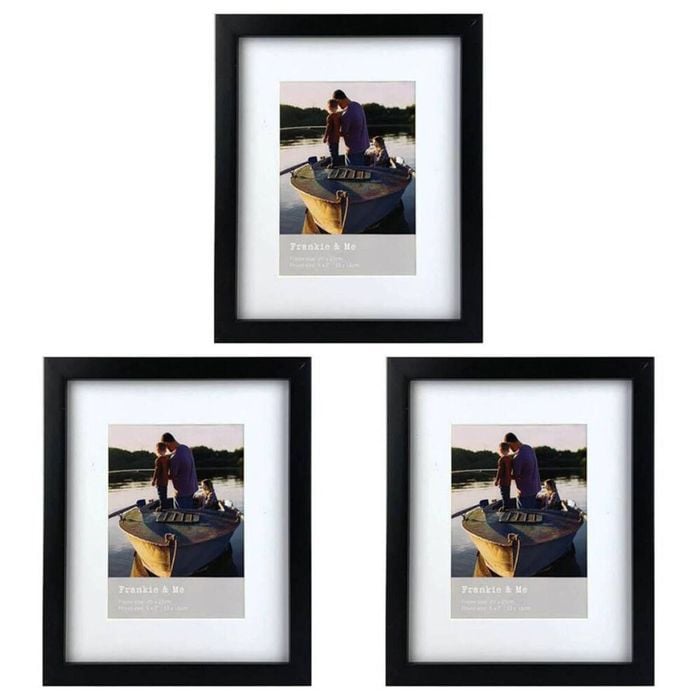 3PK Frankie & Me Wooden Border 5x7'' Picture Frame Home/Office Photo Decor Black