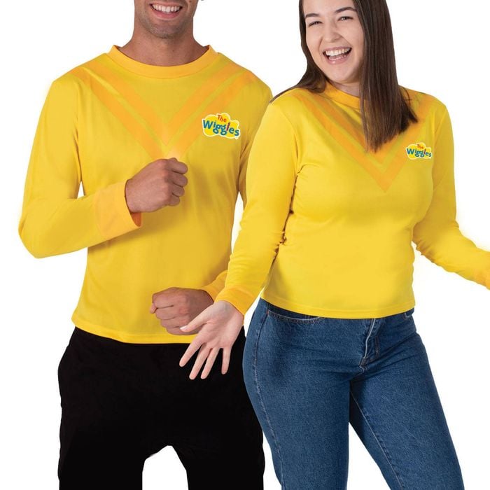 The Wiggles Yellow Skivvy Top Adult Halloween Costume, STANDARD