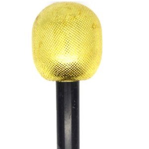Glitter 80s PARTY MICROPHONE Karaoke Toy Disco Themed Costume Awards Night 25cm Gold