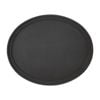 Olympia Kristallon Oval Anti-slip Tray Polypropylene Black 685x560mm Commercial Service Tray