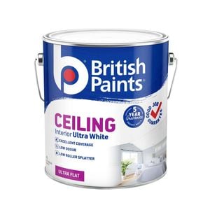 British Paints 4L Ultra White Interior Ceiling Paint
