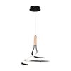 Lexi Lighting Estelle CCT LED Pendant Light Matt Black Wood 3000LM 46cm