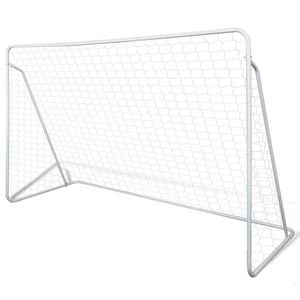 vidaXL Soccer Goal Post Net Set Steel 240x90x150cm Children Training Equipment