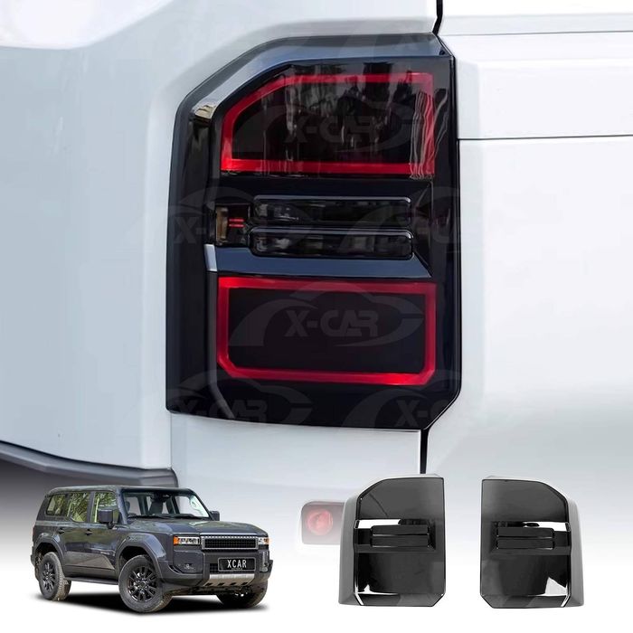 Tail Light Cover Trim For Toyota Prado 250 Series 2024-onwards Rear Lamp Taillight Frame Guard Set Of 2