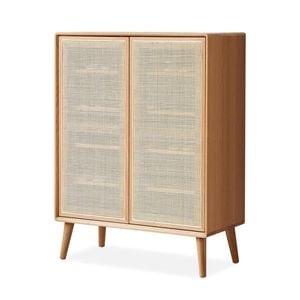 MIUZ Shoes Cabinet Storage Shoe Organiser Rack With Shelves Drawers Solid Oak
