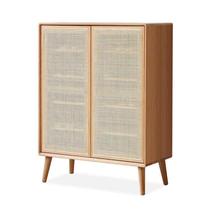 MIUZ Shoes Cabinet Storage Shoe Organiser Rack With Shelves Drawers Solid Oak