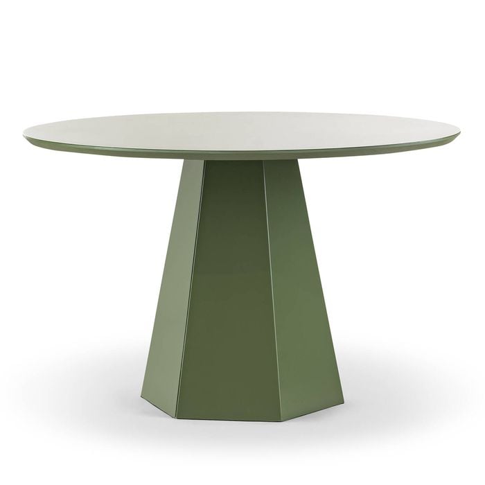 Malley 120cm Olive Green Pedestal Round Dining Table