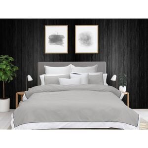 Bas Phillips New York Quilt Cover Set Cotton Super King Pewter/white