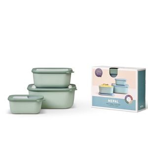 Mepal Cirqula Rectangle 3 Piece Large Set - Sage