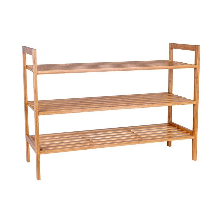 Flexi Storage Living 700 x 500 x 260mm Bamboo Stackable Shoe Rack