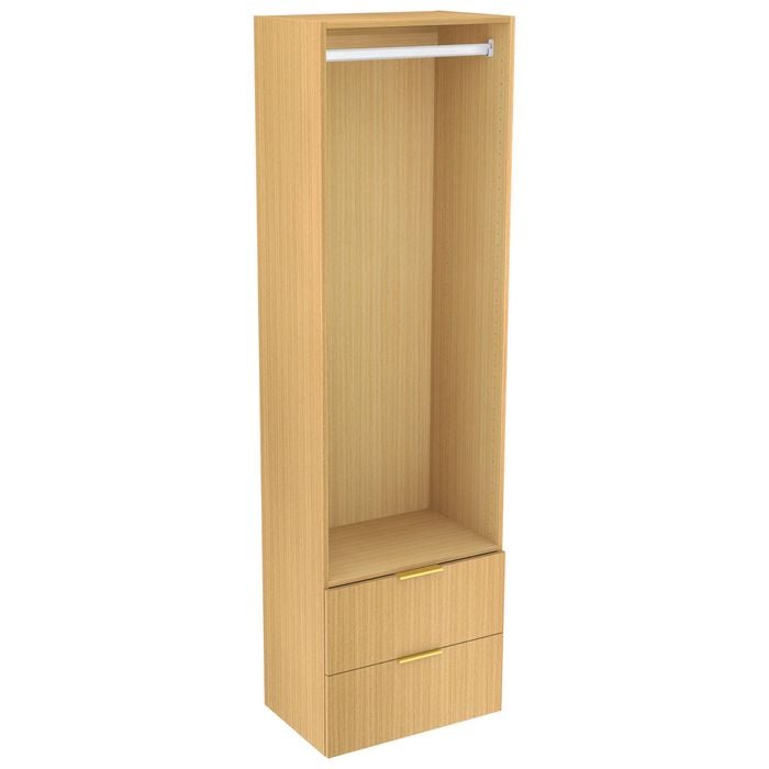 Lugna 2048 x 600 x 380mm Sand Hanging 2 Drawer Storage Cabinet