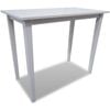 vidaXL Bar Table White 110cm MDF Veneer Rubber