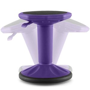 Costway Wobble Stool Height Adjustable Active Swivel Chair-Purple