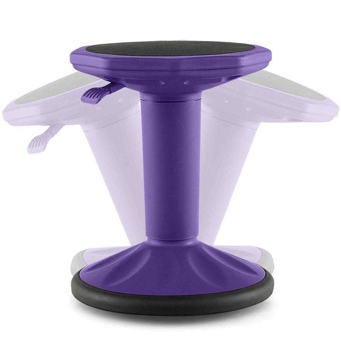 Costway Wobble Stool Height Adjustable Active Swivel Chair-Purple