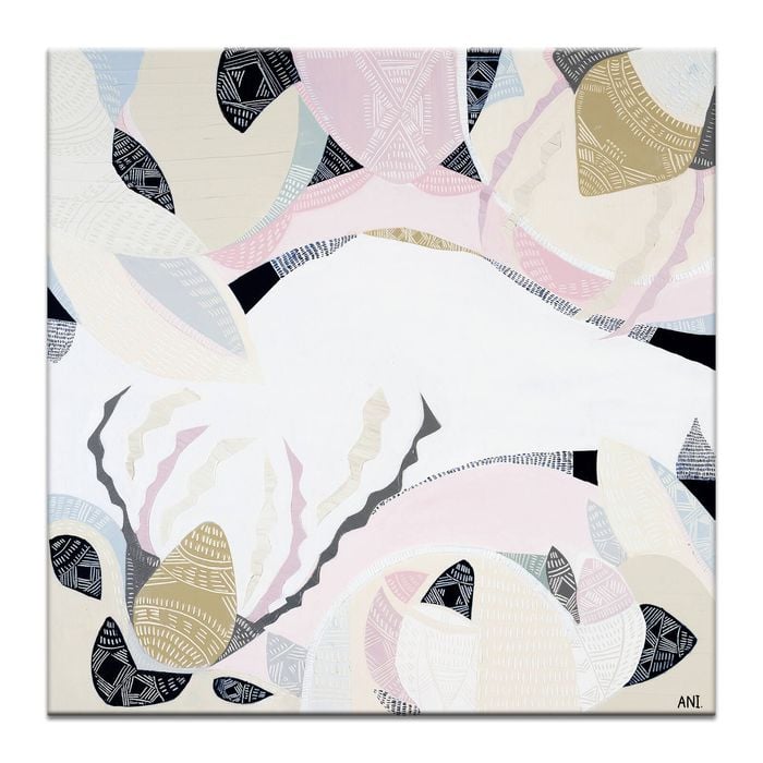 Artist Lane "Wild Flower Country" by Ani Ipradjian - 102x102cm Stretched Canvas