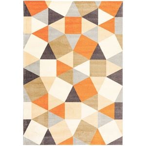 The Rug Connection Urban 564 Rust 160x110cm - Small Printed And Hand Carved Indoor Floor Rug