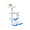 Costway 86cm Cat Tree Scratching Posts Tower W/toys Cat Activity Center Blue