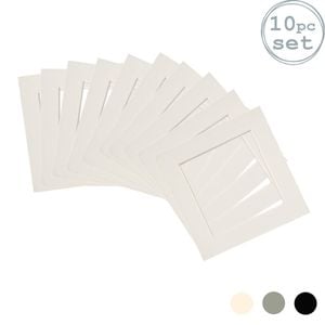 10x Picture Photo Mounts - To Fit Frame Size 6 x 6" for Image Size 4 x 4"