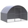 vidaXL Outdoor Chicken Coop Hen House Pet Cage Chicken Run Galvanised Steel 3x2x2 m