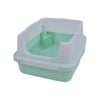 Yes4pets Large Deep Cat Kitty Litter Tray High Wall Pet Toilet Tray With Scoop Green