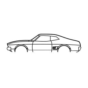 Ignite Laser Ford XB Falcon Silhouette Metal Wall Art Coated Black 23.6inch/60cm
