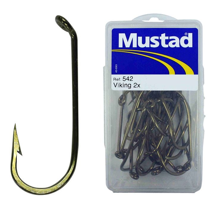 Mustad 542 - Size 3/0 Qty 25 - Viking Bronzed Forged 2x Strong