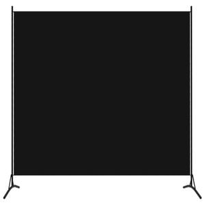 vidaXL 1-Panel Room Divider Black Panel Privacy Private Screen Partition Stand