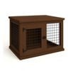 Paws and Willow Single Espresso with Espresso Top Wooden Dog Crate Hinged Door with Mesh